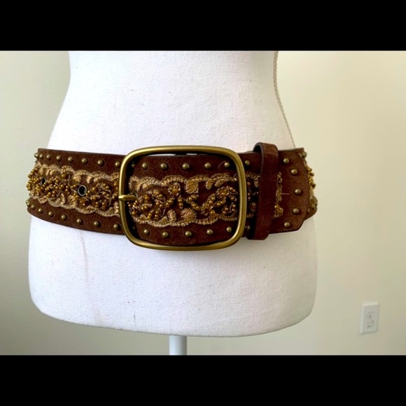 Brown Embellished Belt